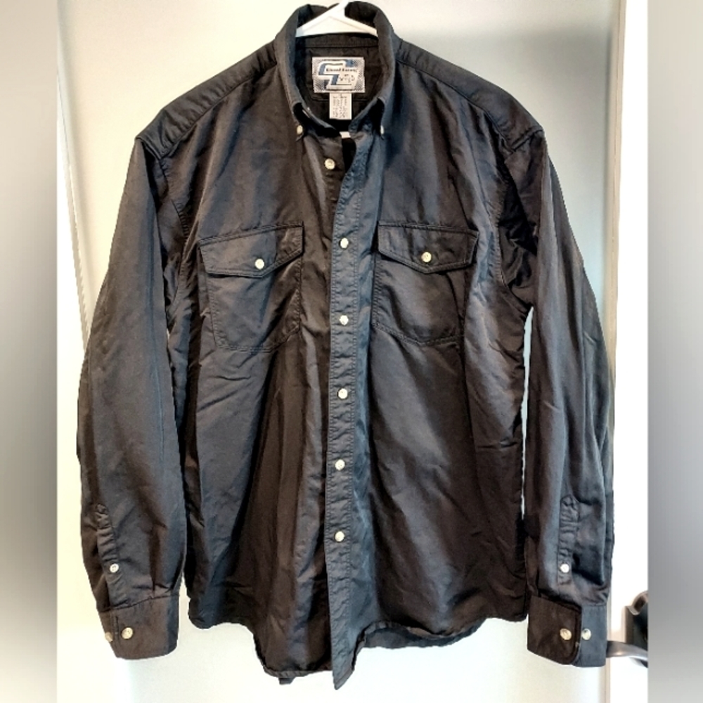 Wrangler Cool Lock Button Down, Size M, Black, MX0112A